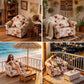 AUEAR, 1:12 Mini Wooden Sofa Arm Chair Furniture for Living Room