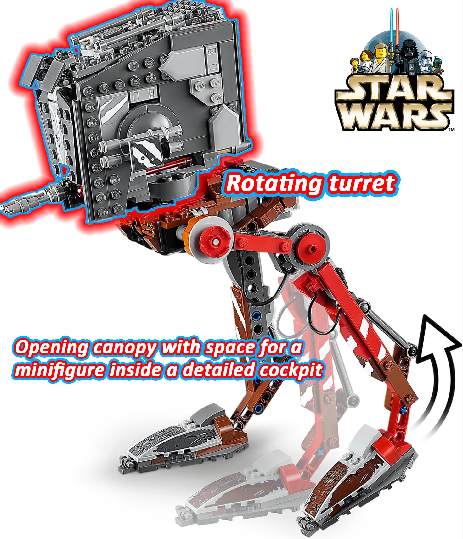 LEGO Star Wars 75254 at-ST Raider from The Mandalorian (540 Pieces)
