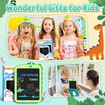 LCD Writing Tablet for Kids 8.5" Toddler Toys Learning Drawing Board Dinosaur Toys for 3 4 5 6 7 Year Old Boys Girls Birthday Gifts Idea Light Doodle