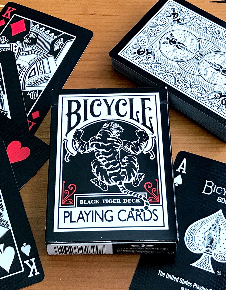 Bicycle Black Tiger Red Playing Cards Black Tiger Playing Cards