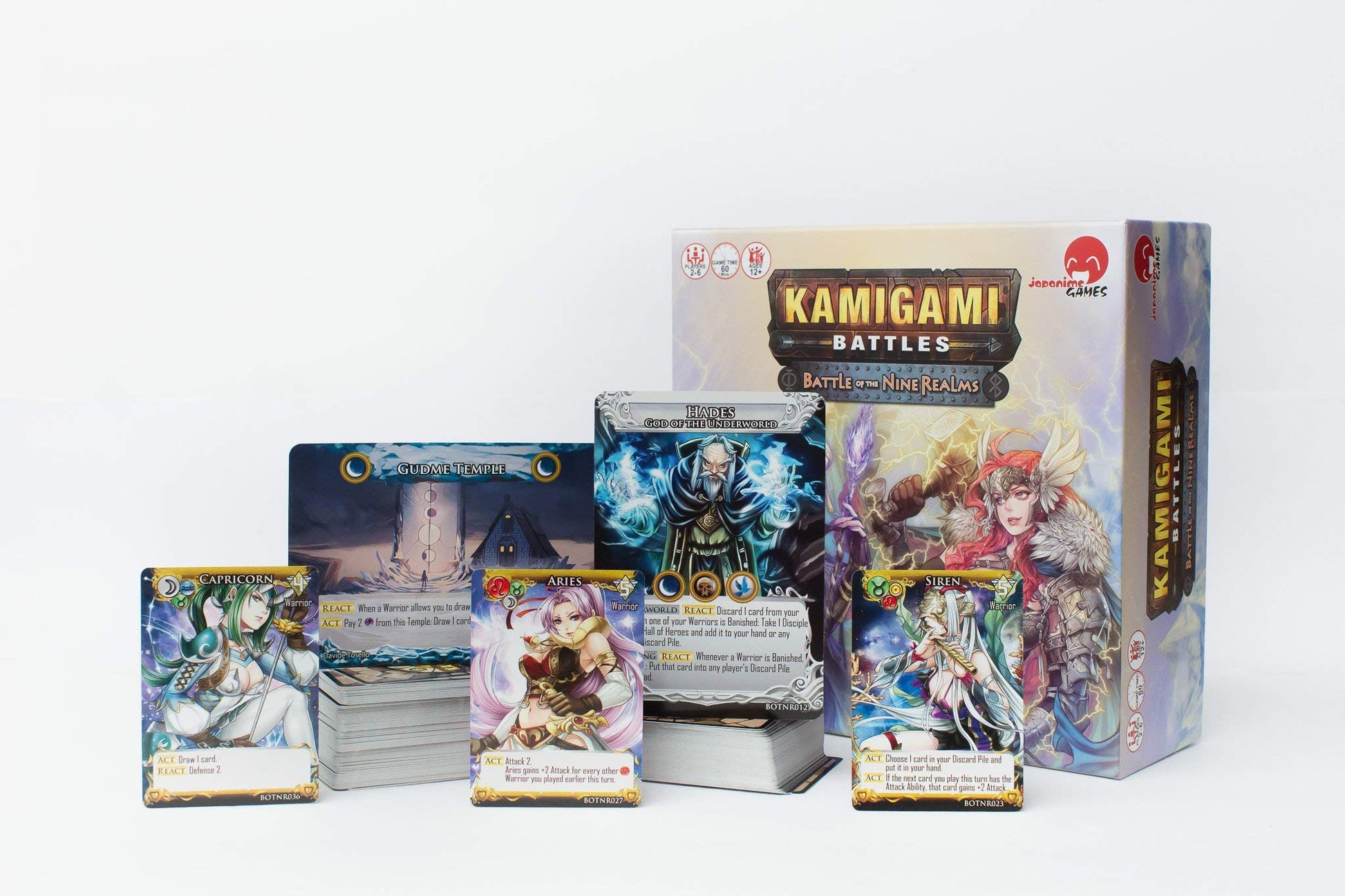 Japanime Games Kamigami Battles: Battle of The Nine Realms | Pick Your Favorite God/Goddess and Fight for Your Favorite Pantheon | Deck-Building Card