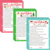 KMLIFE 63 Pcs Christmas Trivia Party Game Cards, 3 Themes Xmas Holiday Guessing Activity for Adults Families Friends, Kids, Groups and Coworkers