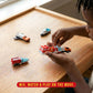 Popular Playthings Magnetic Vehicles for Toddlers 1-3, Mini Mix or Match Car Toys, Snap?Together Interchangeable Parts for Creative Play