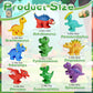9PCS Dinosaur Bath Toys for Kids, Soft Mold Free Bath Toys