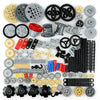 BroTex Technical Parts Pieces Building Set Accessories, Gears Pins Connectors Wheels Axles Racks Differentials, Engine Kits Cars Compatible Major
