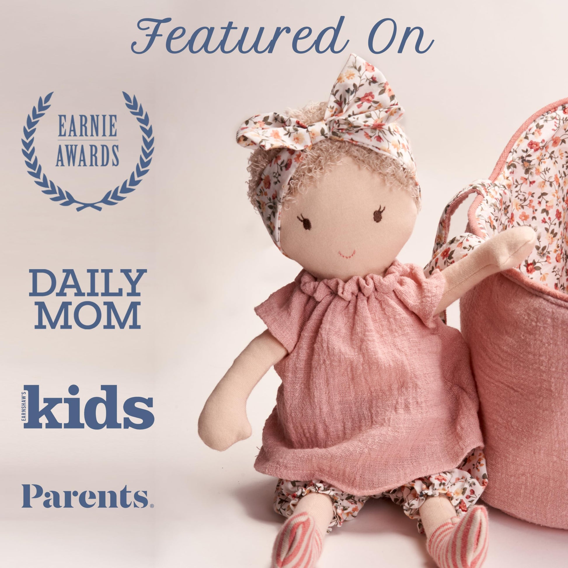 MON AMI My First Doll Poppy, 15-Inch Soft Cuddly Plush Gift for Babies
