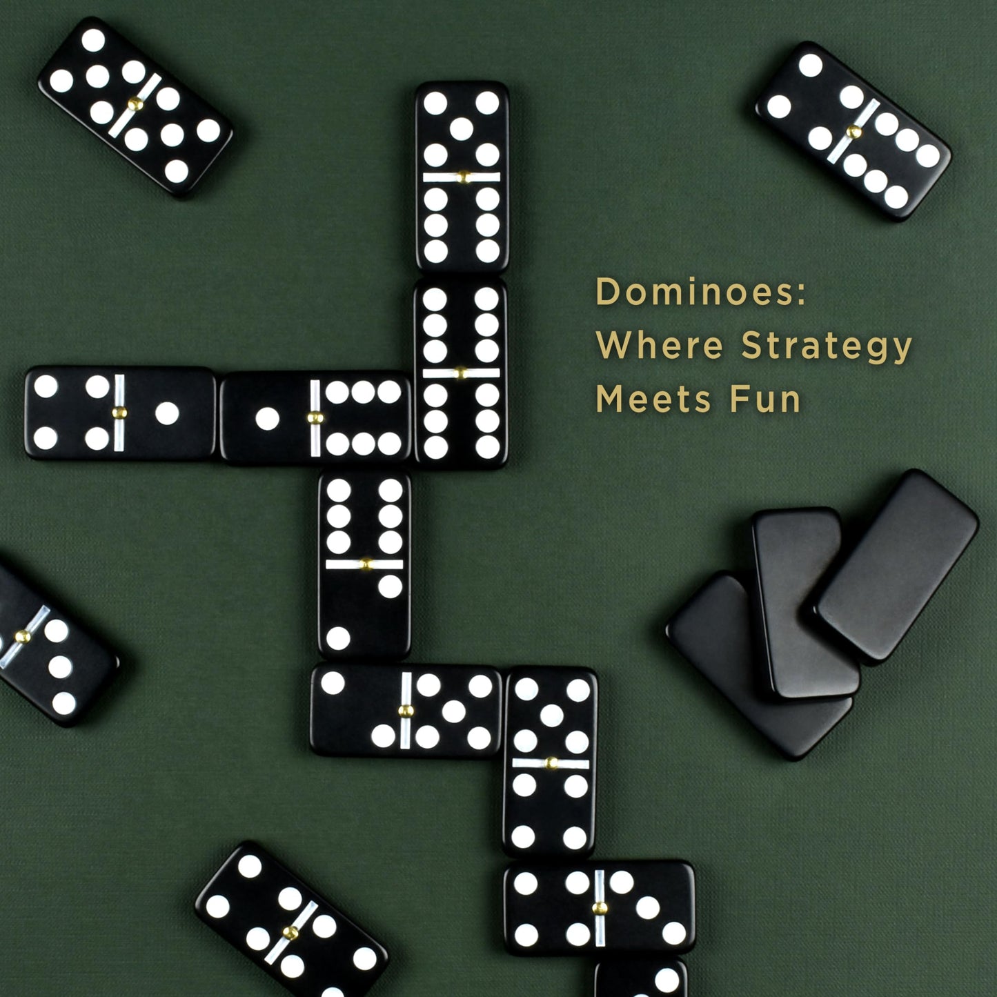 Queensell Dominos Set for Adults and Kids - Dominoes - Domino Classic Board Games, Christmas Games - Double Six Standard Dominos Set 28 Tiles