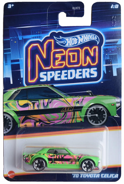 Mattel Hot Wheels '70 Toyota Celica, Neon Speeders 1/8