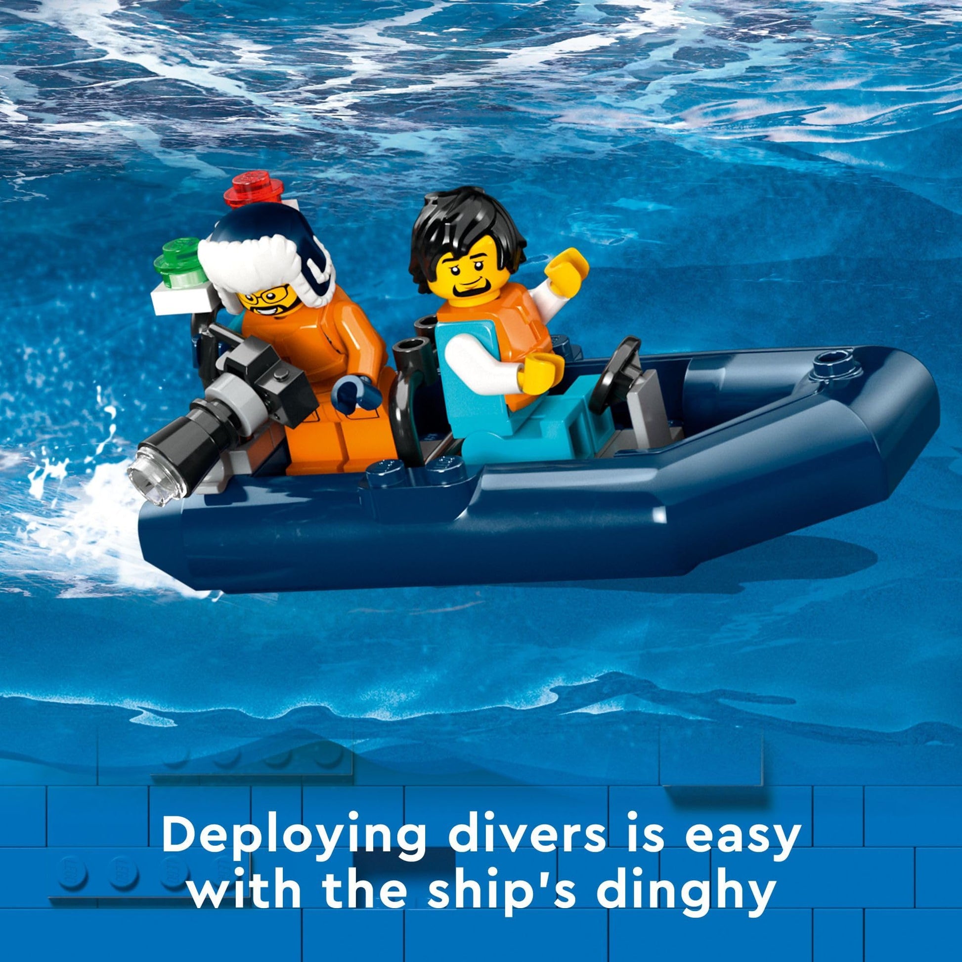 LEGO City Arctic Explorer Ship 60368 Building Toy Set, Fun Toy Gift for 7 Year Old Boys and Girls, with a Floatable Boat, Helicopter, Dinghy, ROV Sub