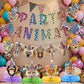 Neon Party Animal Banner Garland Centerpieces, Party Animal Birthday Decorations, Cheetah Print Party Decorations for Safari Jungle Leopard Birthday