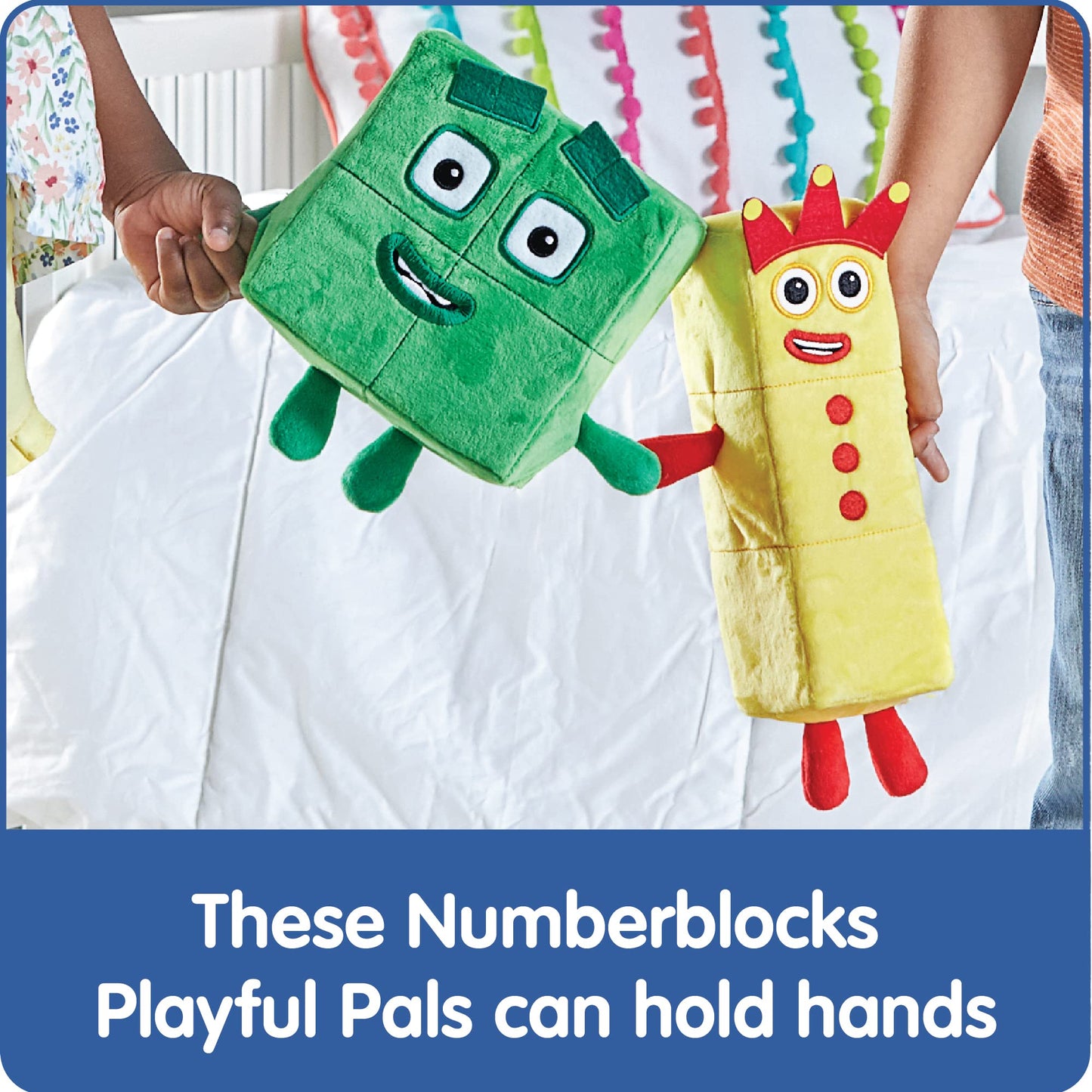 hand2mind Numberblocks Three & Four Playful Pals, Plush Figure Toys, Numbers for Toddlers, Preschool Math Learning Toys, Stuffed Animal Plushies