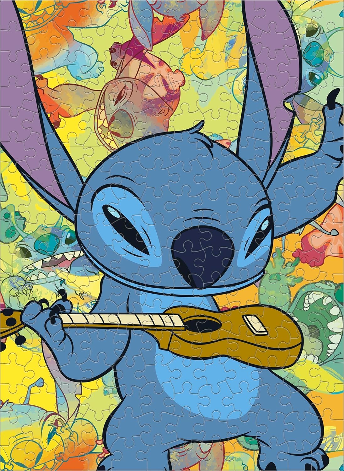 Ceaco - Disney Stitch Galaxy Grunge - 300 Large Piece Puzzle for Adults