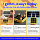 Museloong 4-in-1 Portable Electronic Tic-Tac-Toe Handheld Game, Puzzle Game for Children and Adults, Memory-Training Toy, Fun for Parent-Child Sharing