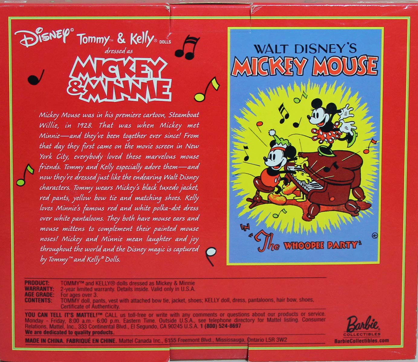 Barbie Disney Tommy & Kelly Dressed As Mickey & Minnie Collector Edition (2002)