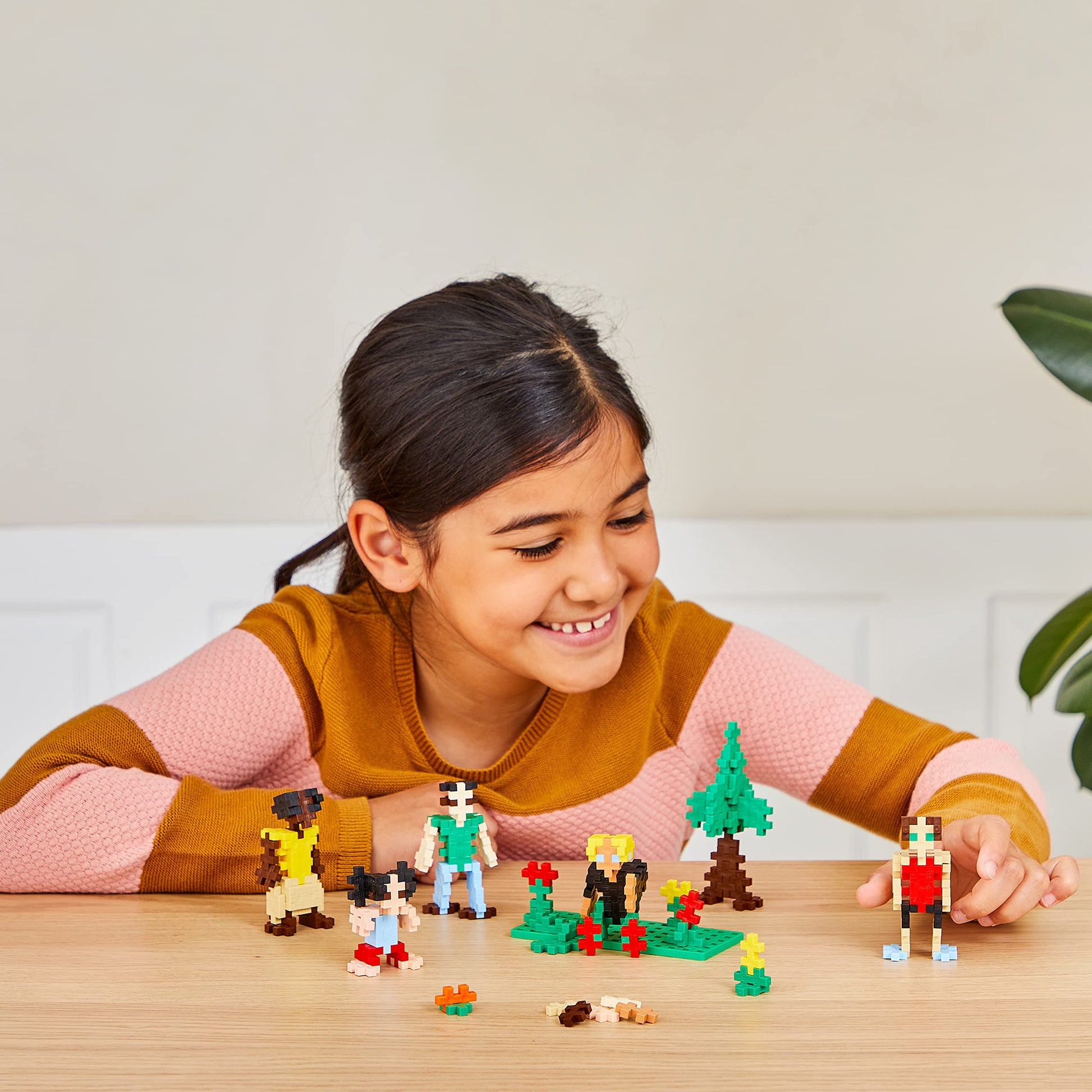 PLUS PLUS Learn to Build, People of the World - Mini Puzzle Building Blocks Set, Stem Toys for Kids - Educational Insights, Classroom Must Haves