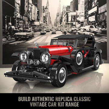 Mould King 10114 Classic Car Building Blocks Model, 1308 Pieces Vintage Car Model Toy, Creative Idea Vehicle Collectible for Adult