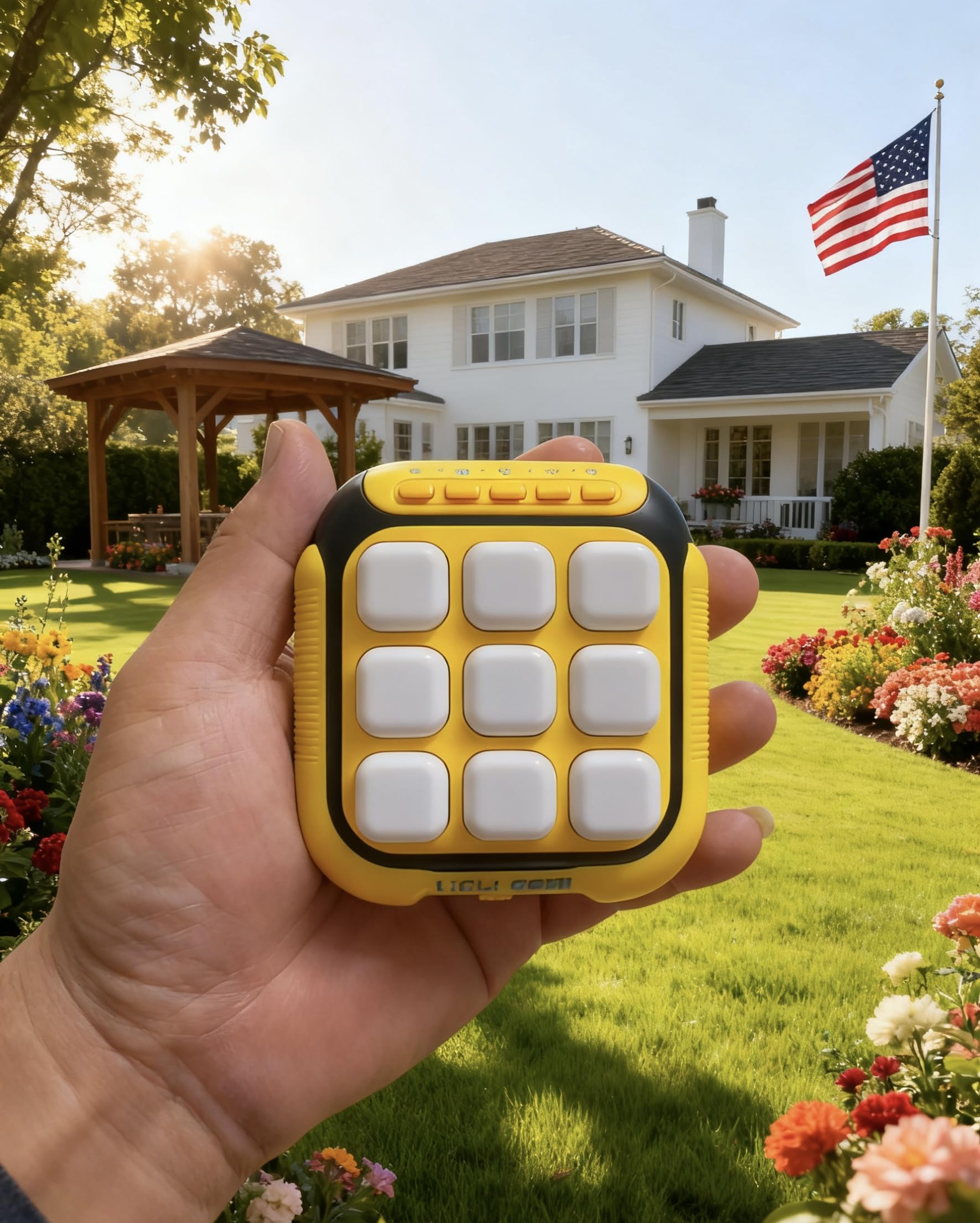 CIZOSYU Electronic Tic Tac Toe Handheld Game - 6-in-1 Travel Puzzle Console, Fast-Paced Portable Entertainment, Gift-Ready Packaging