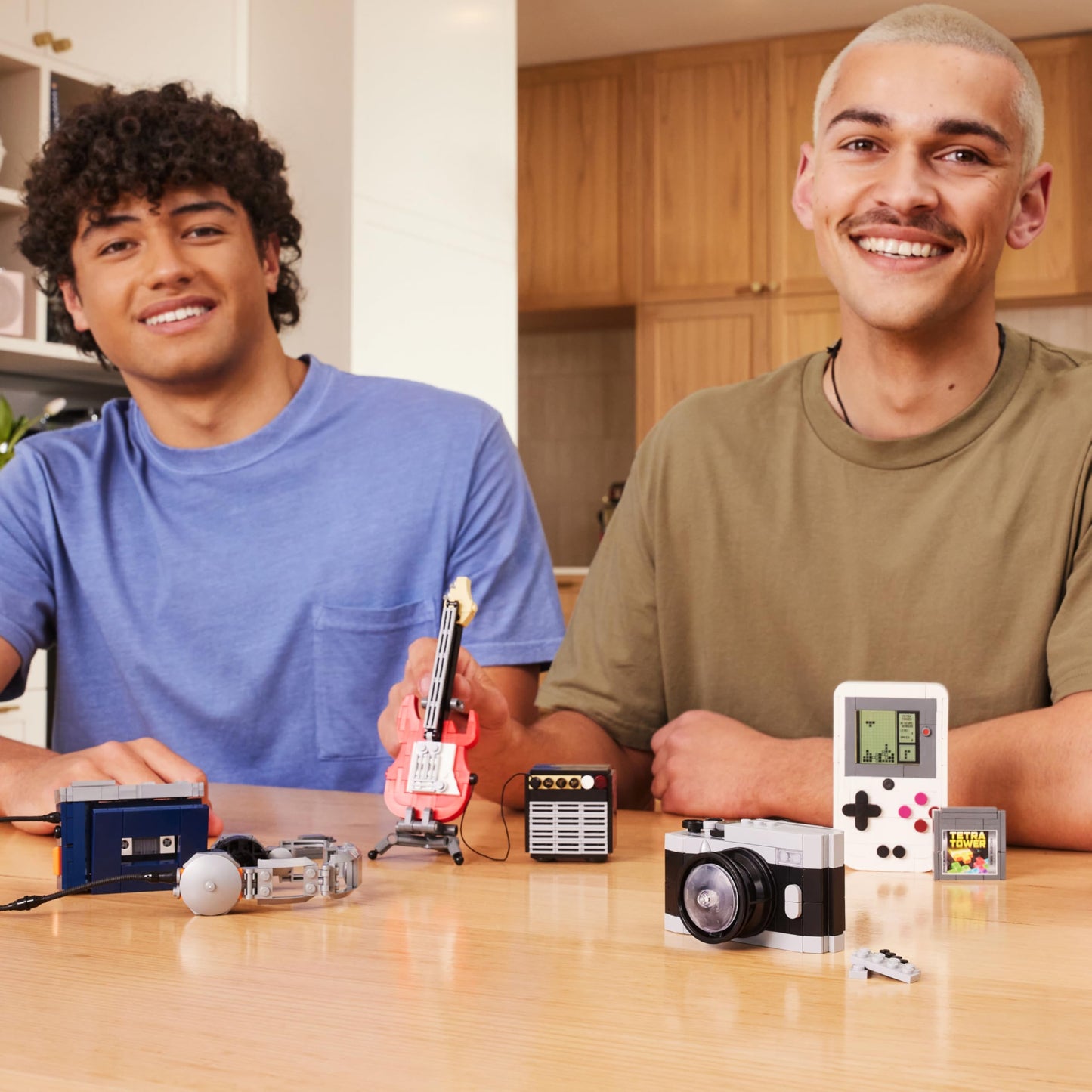 MAX Build More Premium Retro Series 2 Two Pack (Camera & Handheld Game Console) by ZURU - Novelty Unboxing Toy & Building Brick Collectible Minis