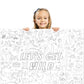 Jungle Safari Animals Giant Coloring Poster for Kids Wild Tropical Life Crafts Activity Wall Doodle Art Coloring Paper Poster Banner for Home School