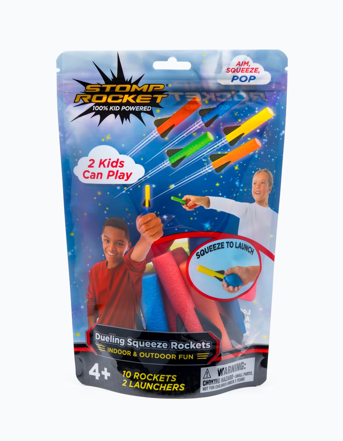 Stomp Rocket Dueling Squeeze Rockets, 2 Player Pack