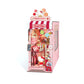 Hands Craft Hello Kitty Sweet Shop Book Nook Kit - Official Sanrio DIY Miniature Shelf Insert with Touch LED - 149-Piece 3D Puzzle for Adults & Teens