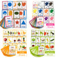 Zwttey Colors/Shapes/Fruits/Vegetable English Flash Cards Pocket Card Learning Baby Toys for Children Pre-Kindergarten Kids Gifts