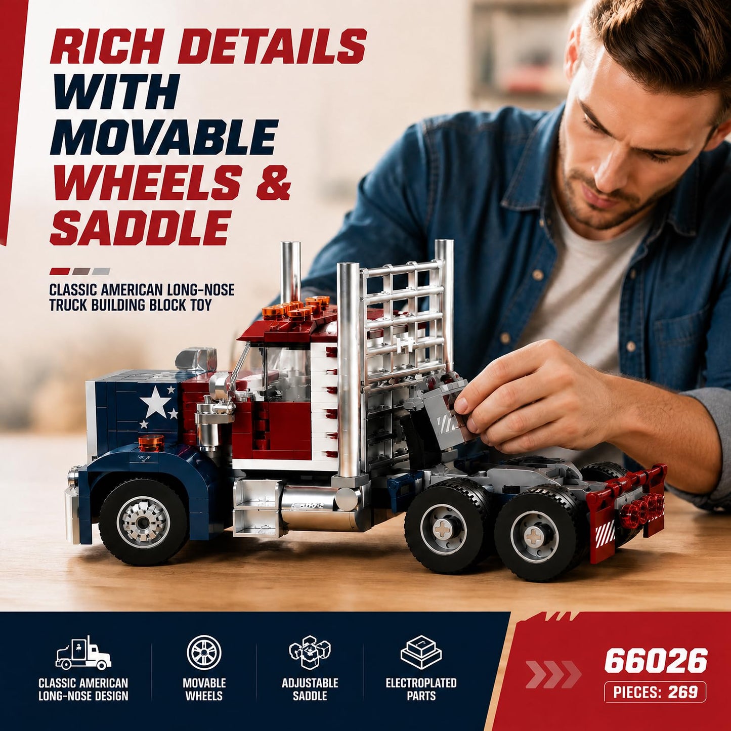 APENGBAOL Semi Truck Building Sets?City Tow Truck Toy Building Block Set for Adults and Boys?268PCS?
