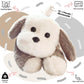 uoozii 16" | 3 Pounds Grey Dog Weighted Stuffed Animals with Unscented Microwavable Heating Pad, Cute Coolable Heatable Weighted Plush Warm Gift