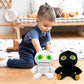 Adenzai Slap bob Battle Plush (Black - White) Cute Halloween Plush Toy - Soft Stuffed Animal Plushie, Gift for Kids & Adults, Perfect for Birthday