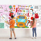 Leezead Back to School Giant Coloring Poster, Large Welcome Back Coloring Tablecloth/Table Cover Back to School Color-in Activity Poster for First Day