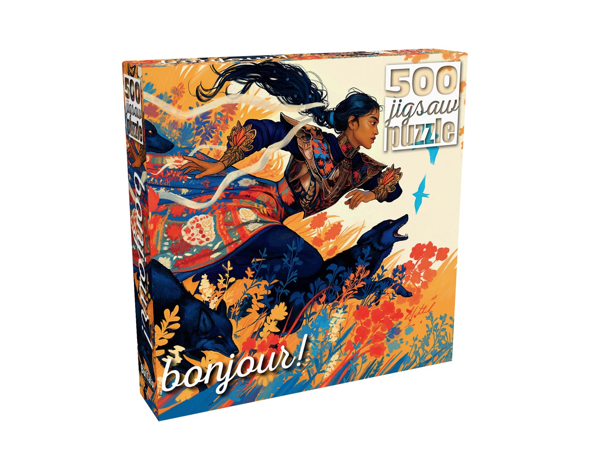 Buffalo Games - Bente Schlick - Bonjour - Forsythia - 500 Piece Jigsaw Puzzle for Adults - Challenging Puzzle Perfect for Game Nights - Finished Size