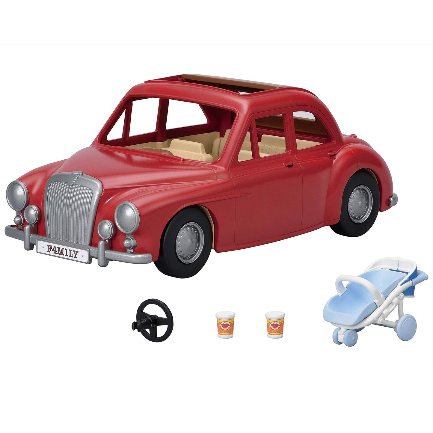 Calico Critters - Family Cruising Car - Family Vehicles - Kids Pretend Play Toy, Miniature Vehicle & Accessories Set, Ages 3+