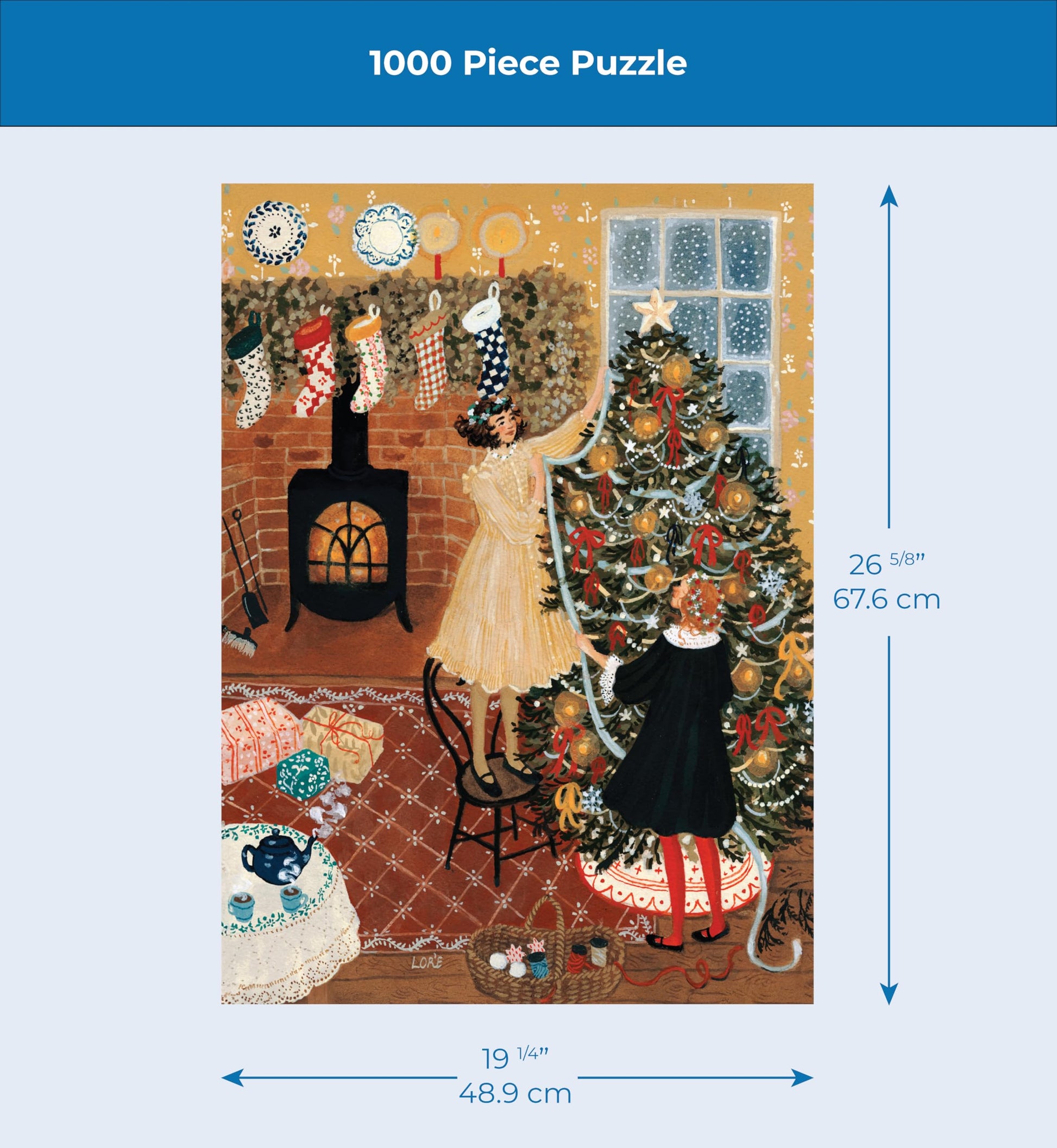 New York Puzzle Company - Loré Pemberton Tree Trimmings - 1000 Piece Jigsaw Puzzle for Adults by Loré Pemberton