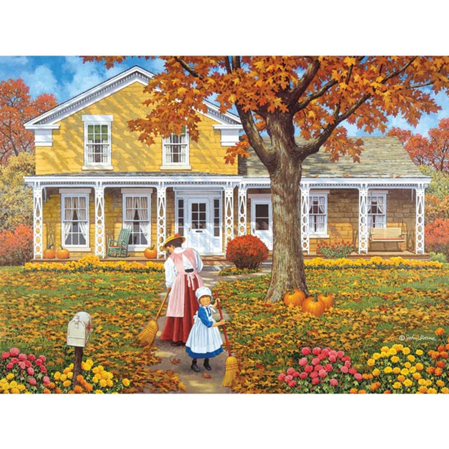 Bits and Pieces 200 Piece Puzzles for Adults - John Sloane 3-Pack - 200 Extra Large Pieces 15" x 19" Jigsaw Puzzles, Rustic Country Americana, No 2