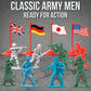 Liberty Imports Army Men Toy Soldiers Playset Bucket - WWII Action Figures with Military Vehicles, Accessories & Flags - Kids Imaginative Battle Toy