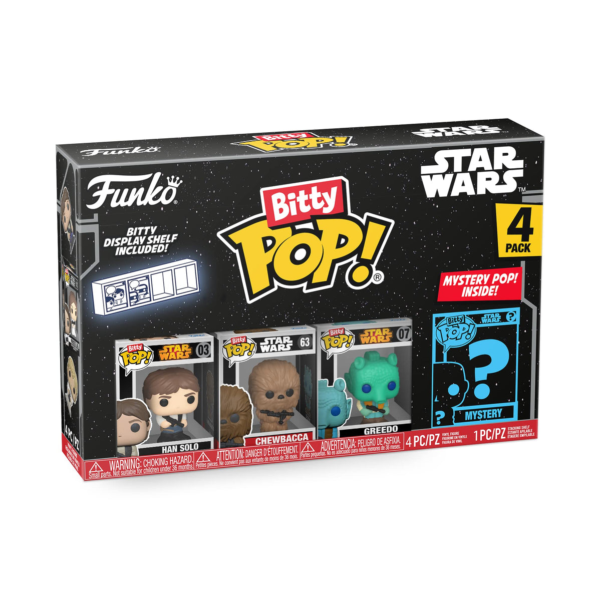 Funko Bitty POP! 4 Pack Star Wars: Han Solo 4-Pack - Han Solo, Chewbacca
