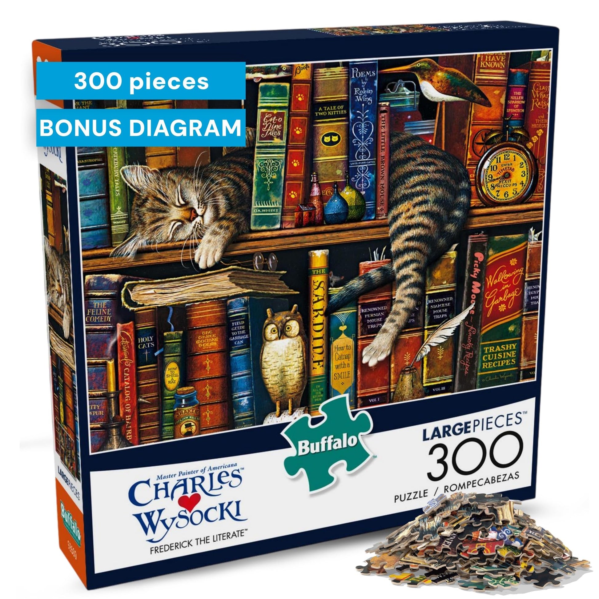 Buffalo Games Charles Wysocki, Frederick the Literate, 300 Piece Puzzle