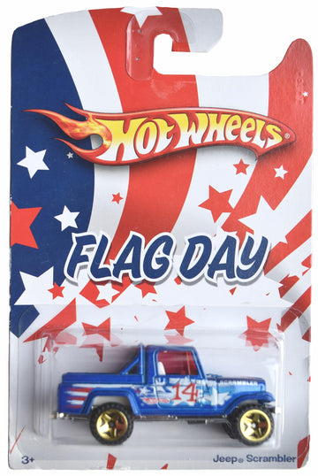 Hot Wheels Jeep Scrambler, Flag Day [Blue]