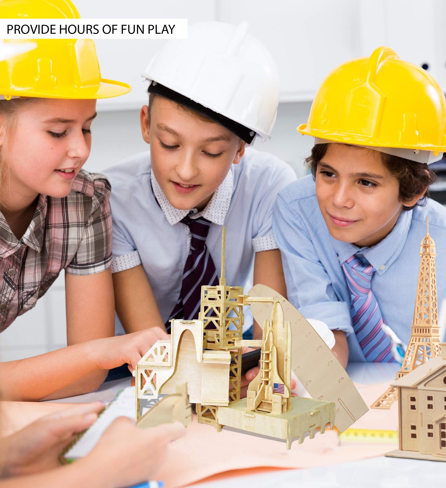 Puzzled, Inc. 3D Natural Wood Puzzle - Shuttle Launch