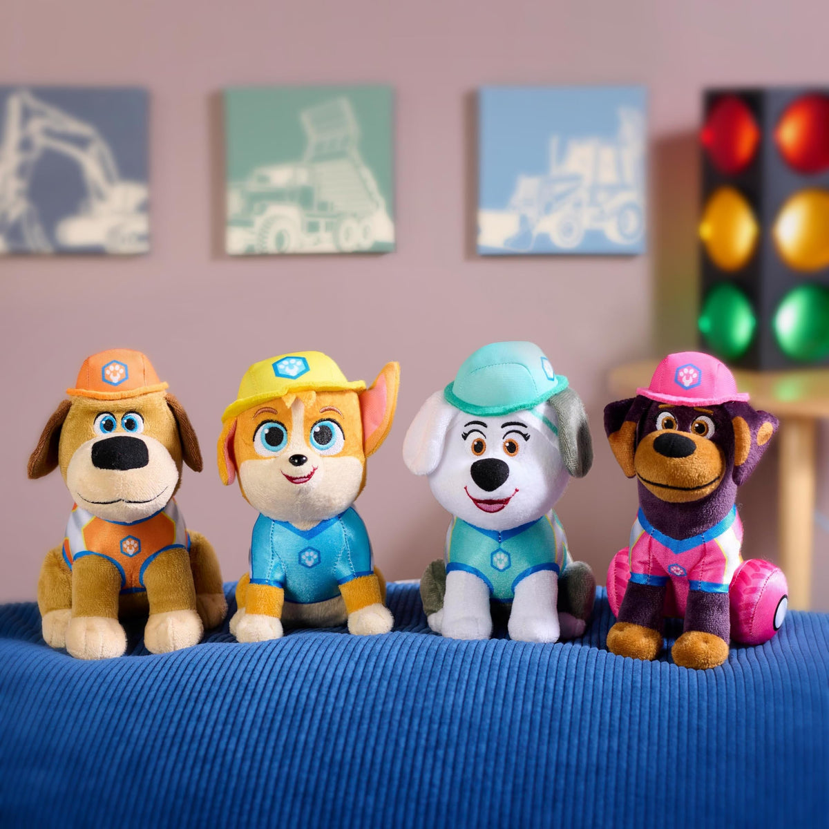 Just Play Disney Junior Pupstruction Luna Small 8-inch Plush, Stuffed Animal, Sheepdog, Soft and Cuddly, Kids Toys for Ages 2 Up