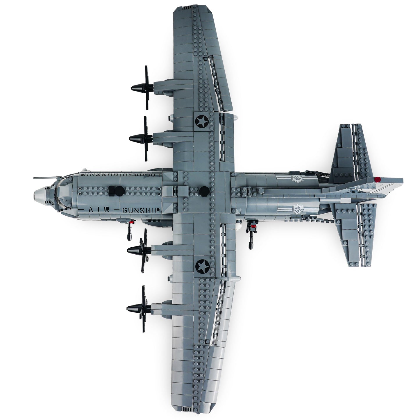 General Jim's AC-130 Hercules Gunship Building Block Set - 1,713 Pieces - Detailed Ground-Attack Aircraft Model Bricks Set - Compatible with Major