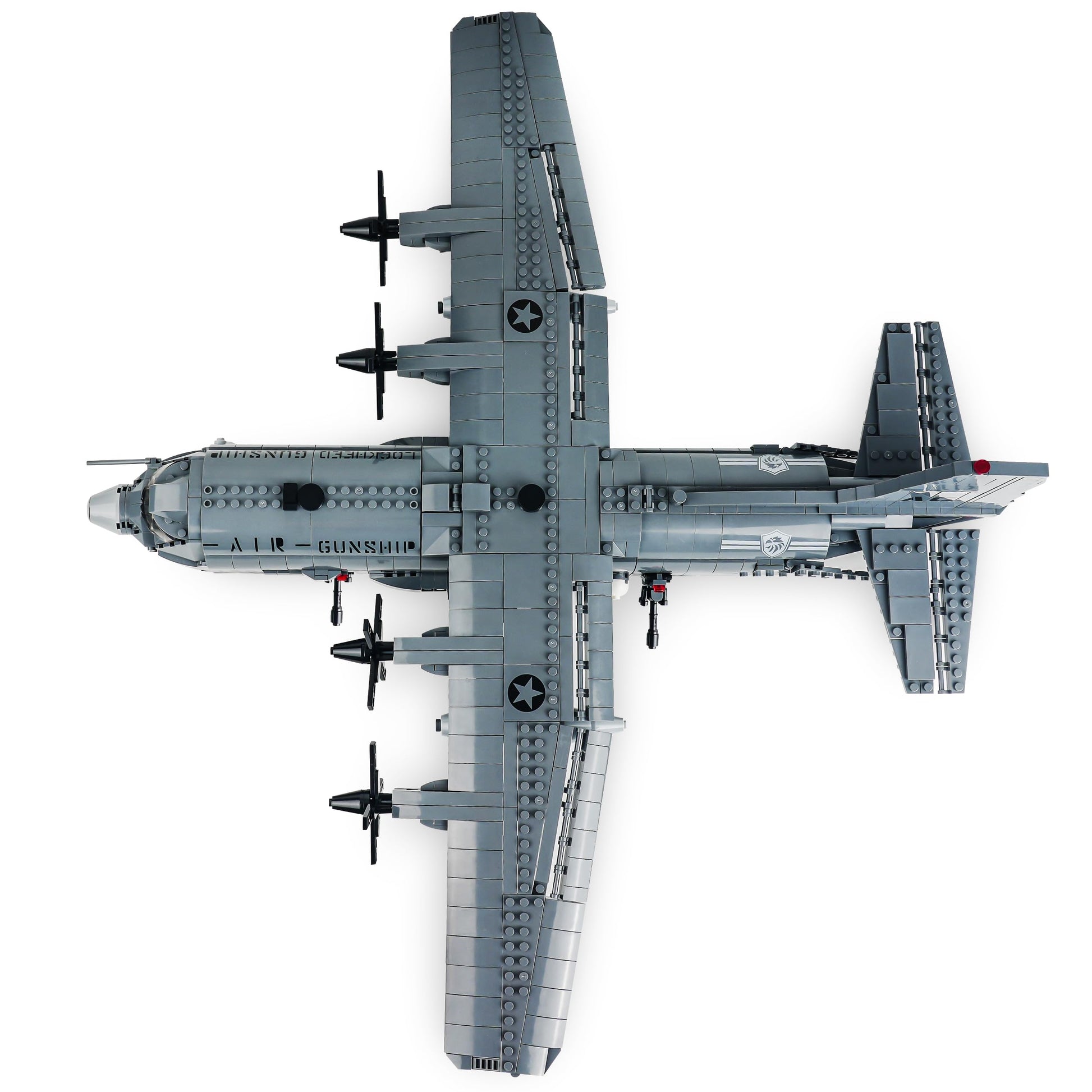 General Jim's AC-130 Hercules Gunship Building Block Set - 1,713 Pieces - Detailed Ground-Attack Aircraft Model Bricks Set - Compatible with Major