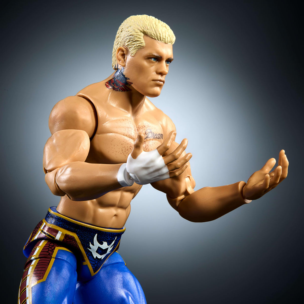 Mattel WWE Top Picks Elite Action Figure & Accessories Set, “The American Nightmare” Cody Rhodes 6-inch Collectible with Swappable Hands, Ring Gear &