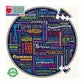 eeBoo 500 Piece Puzzle - 100 Great Words Jigsaw Puzzle for Adults, Circular with 23" Diameter Made with Recycled Board & Vegetable-Based Ink