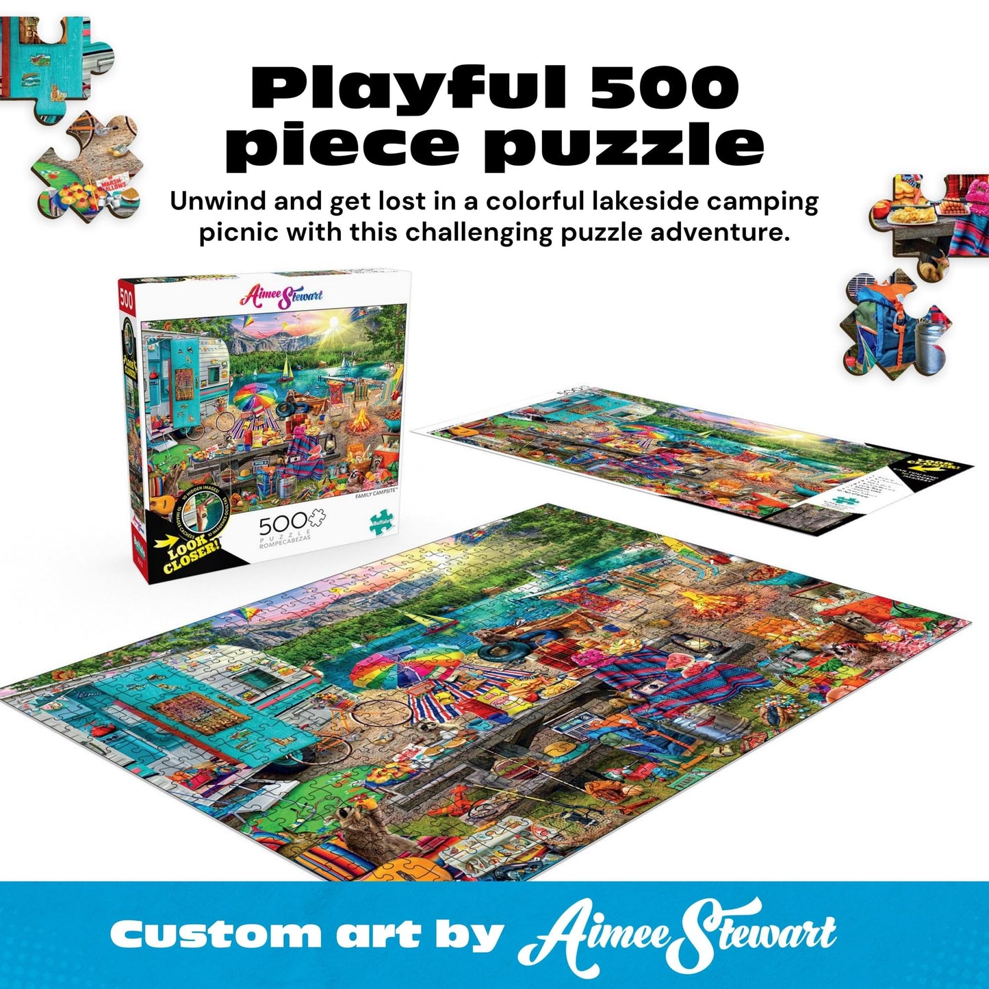 Buffalo Games - Aimee Stewart Merry Mushroom Cottage - 1000 Piece Puzzle