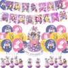Daisy Duck Party Decoration Set - Movie Theme Banner, Cake Topper, Latex Balloons for Fan's Birthday Supplies