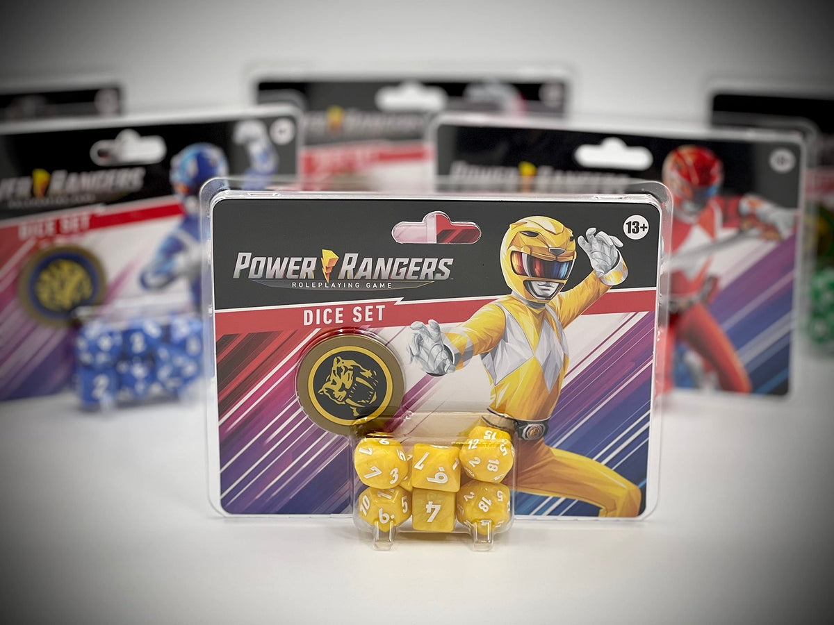 Renegade Game Studios Power Rangers RPG Dice - Yellow 8-Piece Set