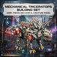 Myth Qholve Mechanical Triceratops Building Set with LED Lights, Display Stand, Movable Linkage Gears, Rotatable Components, Large Scale Collectible