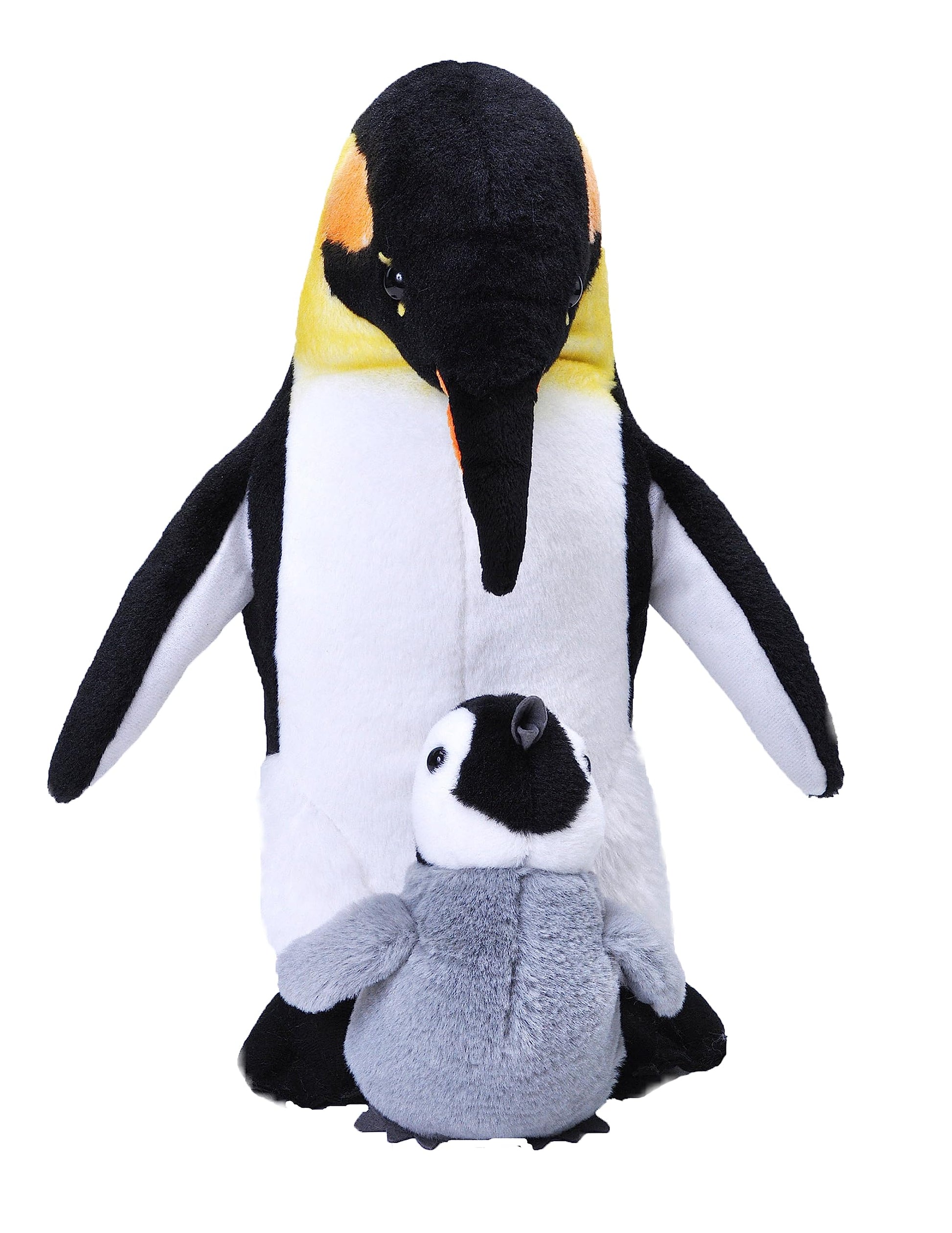 Wild Republic Mom & Baby Emperor Penguin Stuffed Animal - 12"