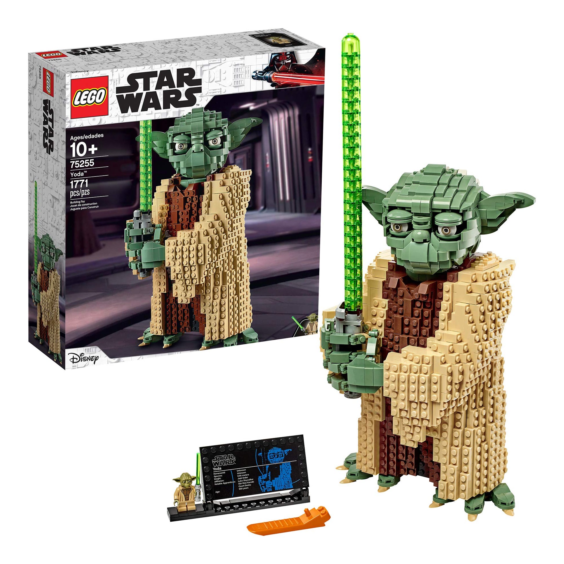 LEGO Star Wars: Attack of The Clones Yoda 75255 Yoda Building Model and Collectible Minifigure with Lightsaber (1,771 Pieces)